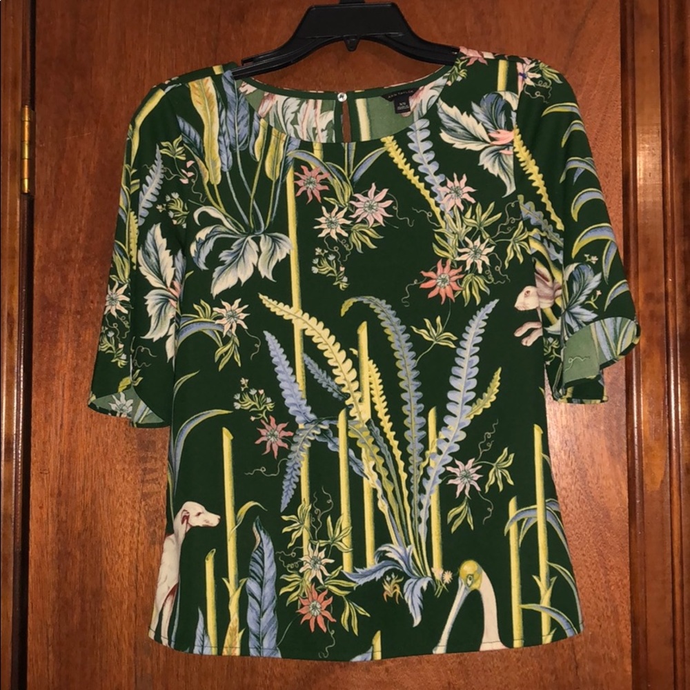 Ann Taylor animal blouse